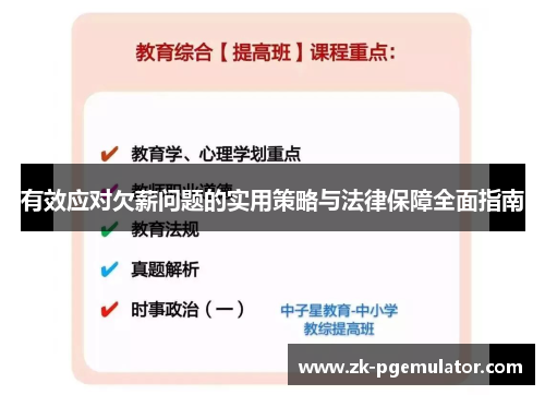 有效应对欠薪问题的实用策略与法律保障全面指南